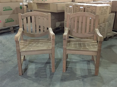 Manchester Teak Arm Chair - 2-packs