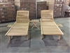 Paris Teak Sun Lounger Set w/ FREE Side Table