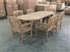 Liverpool Oval Teak Table Set w/ 6 Sumbawa Arm Chairs (170cm x 100cm - Extends to 230cm)