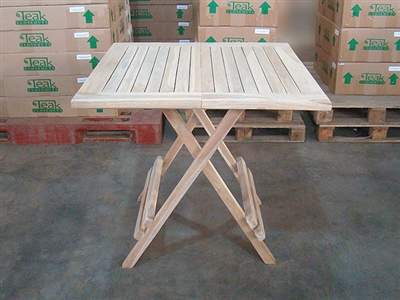 Folding Square Teak Bistro Table 80cm/32"