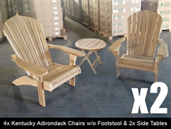 teak adirondack chair combo