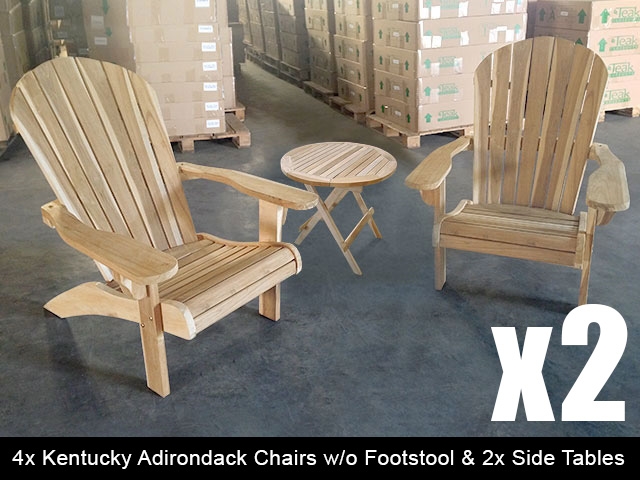 teak adirondack chair combo