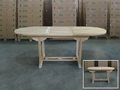 Gayatri Oval Extension Teak Table 150cm x 90cm - Extendable To 200cm