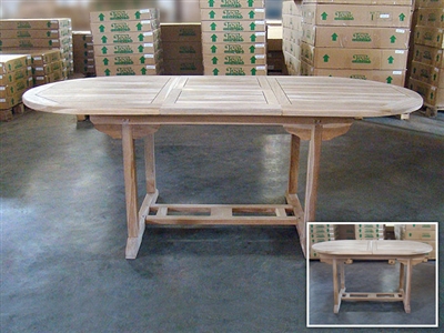 Rama Oval Extension Table 150cm Regular to 200cm x 90cm width