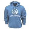 60/40 cotton/poly heavyweight sweatshirt. Printed with Camp Pinebrook logo.