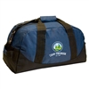 600-denier polyester duffel bag. Printed with Camp Pinebrook logo.