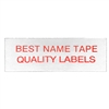 Name Tape Labels - Red - 2 Line