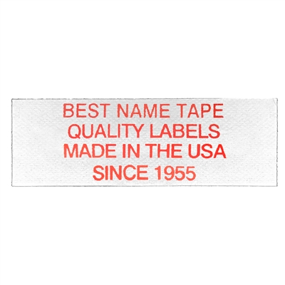 NAME TAPE LABELS - RED - 4 LINE