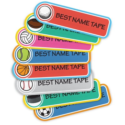 COLOR SPORTS - RECTANGLE PRESS-ON LABELS