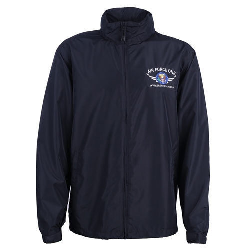 Air Force One Presidential Crew Windbreaker,Navy Blue