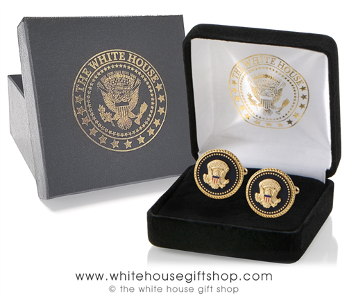 Presidential Trump Seal Gold Cufflinks