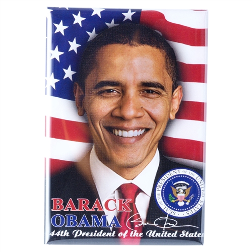 President Barack Obama, 44th President, magnet with Seal of the President and the White House-from official White House Gift Shop established 1946 by President Truman and U.S. Secret Service