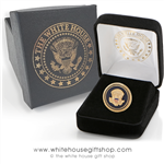 Seal of President Lapel pins, hat pin, White House Seal, 24K gold, custom gift box, quality upgraded clasp