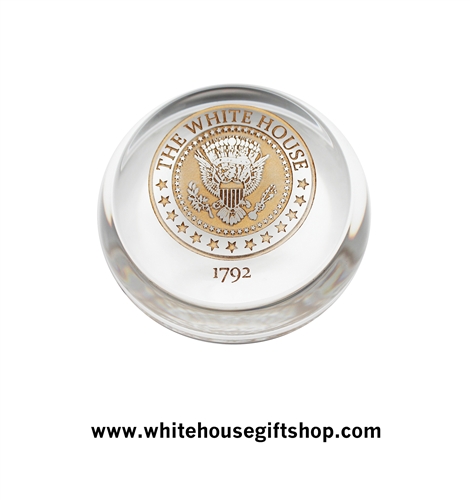 The White House Glass Paperweight