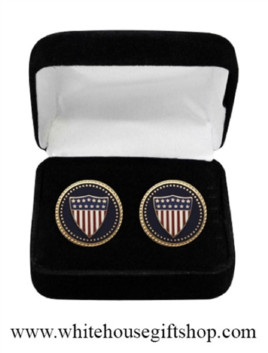 United States Flag Cufflinks Set from the Official White House Gift Shop established by Presidential Order and Members of U.S. Secret Service
