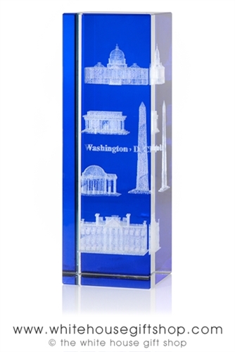 National Monuments Glass Hologram from the White House Gift Shop's Presidential Gifts Collection