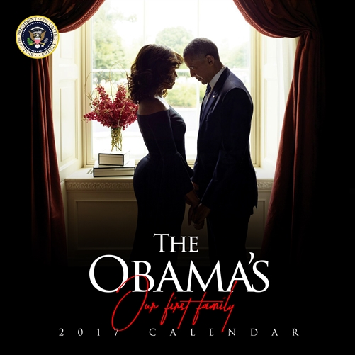 Barack and Michelle Obama family calendar for 20017 from the official White House Gift Shop with Seal of the President on Cover and Obama family photographs