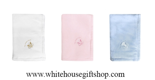 White House Pink Baby Blanket