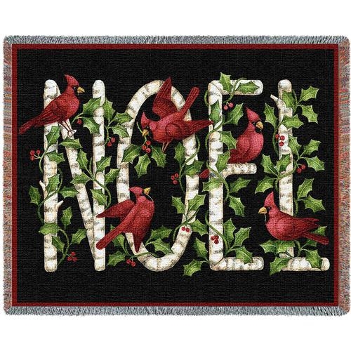 Noel Cardinals Holiday Throw Blanket SALE