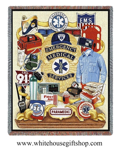 Emergency Medical Services Commemorative Blanket & Throw, Made in America