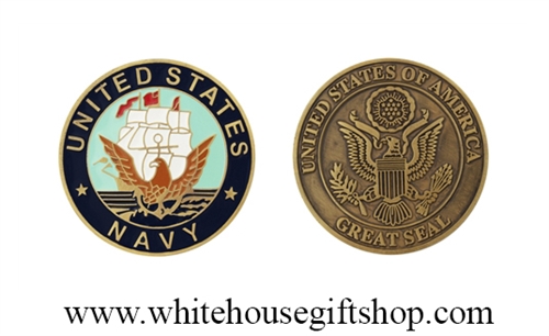 U.S. Navy Coin 1.75 Inch Diameter