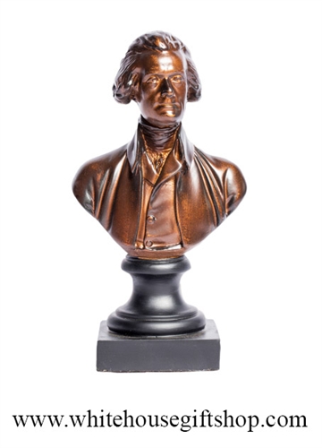 Thomas Jefferson Bust Bronze finished crushed stone