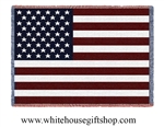 American Flag Mini Lap all Luxury Cotton Blanket throw, made in the USA, from  Official White House Gift Shop