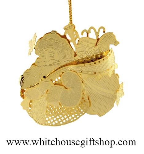 Jolly Santa White House Gift Shop Ornament