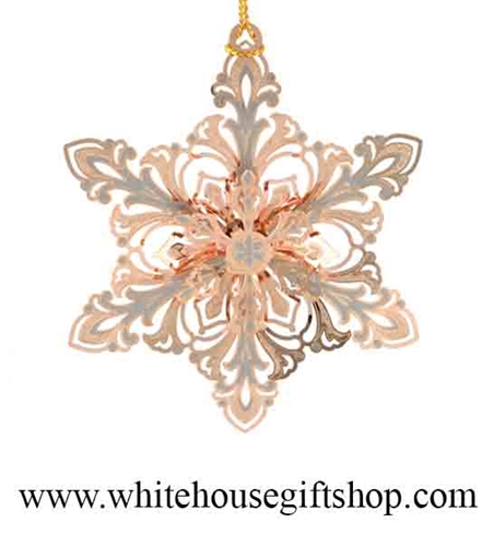 Glimmering Snowflake White House Gift Shop Christmas Ornament