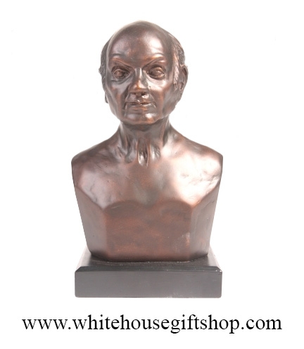 John Quincy Adams Bronze Patina Bust