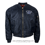 Air Force One Presidential Crew Style Flight Jacket Navy Blue