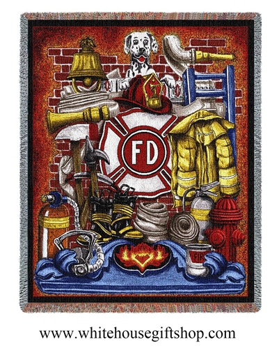 Fireman Blanket, throw, Firefighter Pride emblem