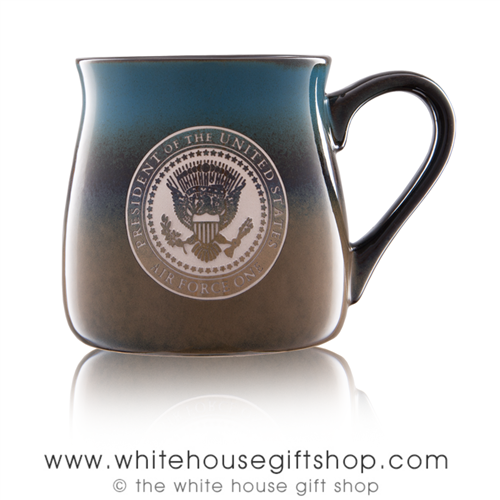 Air Force One Presidential Large 16 Ounce large Artisan Mug, etched in America, United States Eagle, quality mugs from official White House Gift Shop.