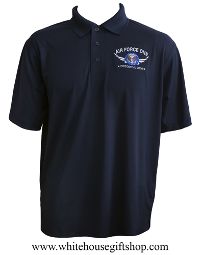 Air Force One Presidential Crew Polo Shirt, navy blue