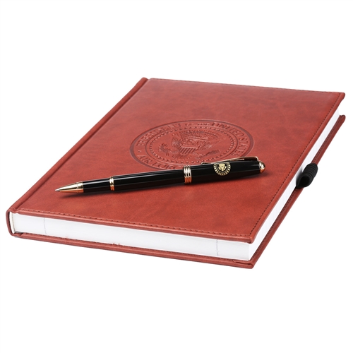 Air Force One Journal or Log Book and Ink Pen  with the Seal of the President