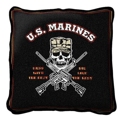 US Marines, Military Pillow, Made in USA Quality Cotton, Dry Clean Only