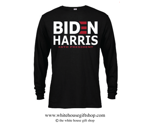46th POTUS Joseph R. Biden & VPOTUS Kamala Harris Long Sleeve T-shirt in Black