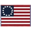 American Betsy Ross Flag Blanket Throw, 69 by 48 inches, 100%  Machine Wash and Dry,  Made in the USA