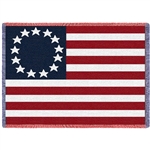 American Betsy Ross Flag Blanket Throw, 69 by 48 inches, 100%  Machine Wash and Dry,  Made in the USA