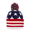U.S. Flag Beanie Hat, Knit, Red White & Blue Pom, From the Official White House Gift ShopÂ® Est. 1946