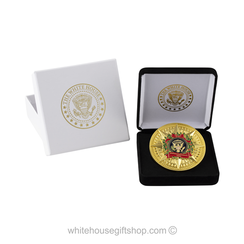 "4th" Coin in PRESIDENT BIDENS Historic Moments Series, "2021 Merry Christmas from the White House, The Annual Holiday Coin", #29 Coin in series