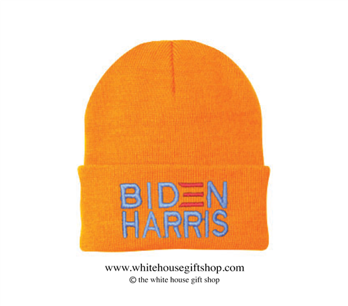 Joseph R. Biden Beanie in Orange, 46th President of the United States, Official White House Gift Shop Est. 1946 by Secret Service Agents