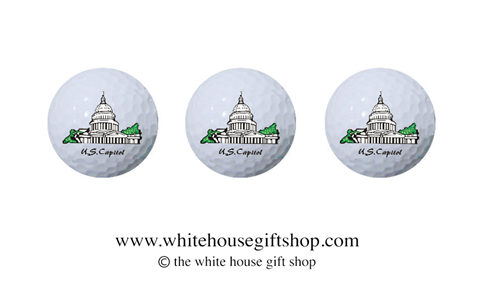U.S. Capitol Building Sleeve of Three Golf Balls