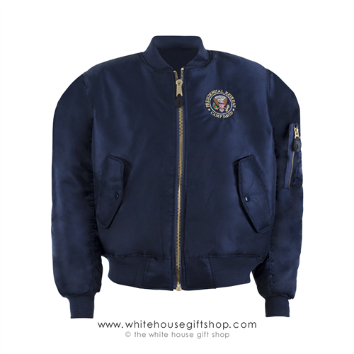 Camp David Presidential Retreat Flight Jacket, Navy Blue