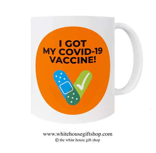 I Got My Covid-19 Vaccine Coffee Mug, Presidential Joseph R. Biden Coffee Mug, Designed at Manufactured by the White House Gift Shop, Est. 1946. Made in the USA