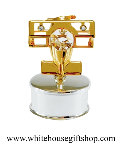 Gold Biplane Jewelry Box with SwarovskiÂ® Crystals