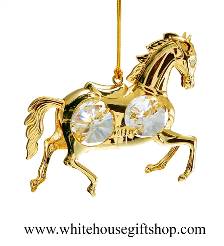 Gold Carousel Horse Ornament