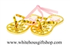 Gold Flip Flop Ornament with SwarovskiÂ® Crystals