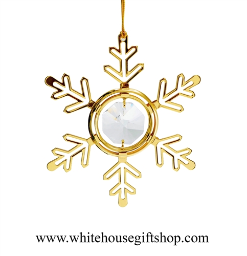 Gold Classic Star Snowflake Ornament