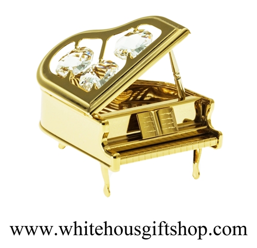 Gold Steinway Grand Piano Ornament